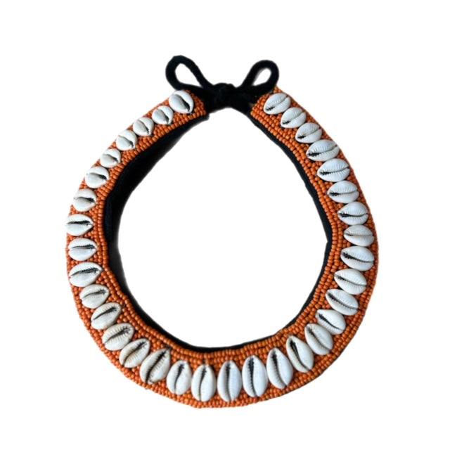 COWRIE SHELL TIE NECKLACE