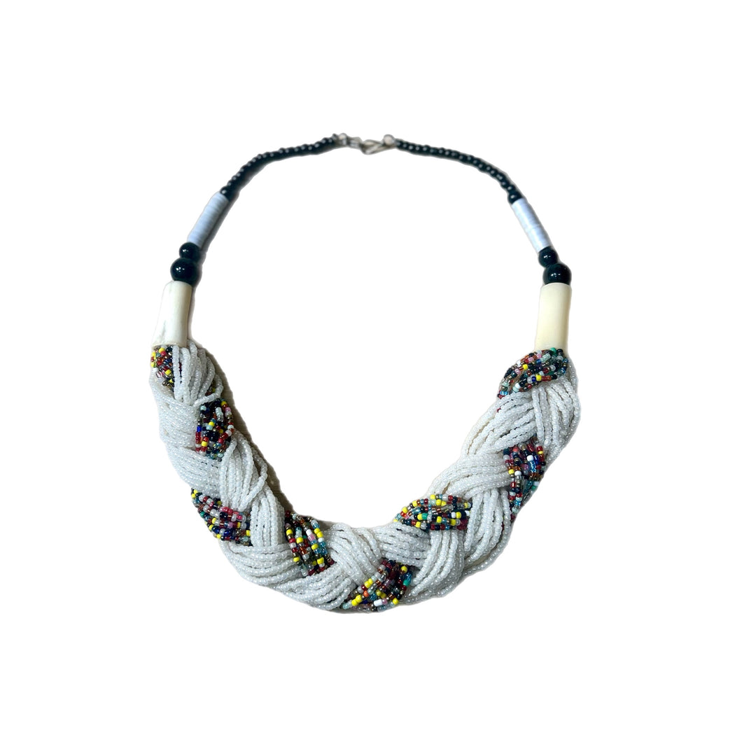 BRAIDED SEED BEAD NECKLACE