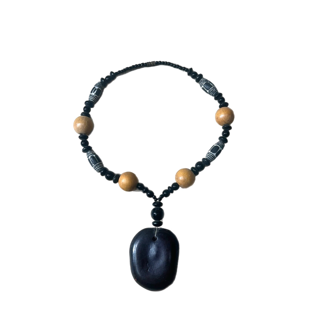 WOOD WITH TERCOTTA NECKLACE