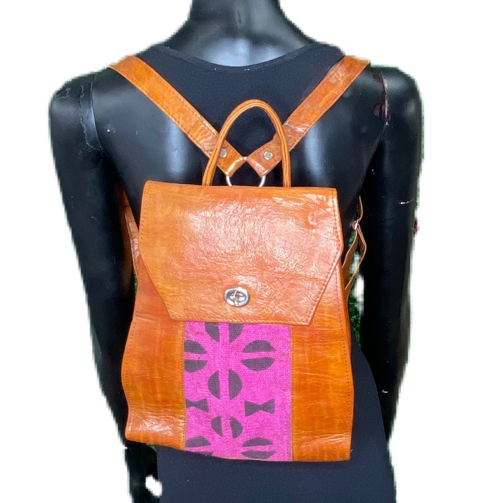 LEATHER BACK PAK