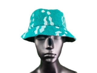 MUDCLOTH BUCKET HAT DARK TURQUOISE