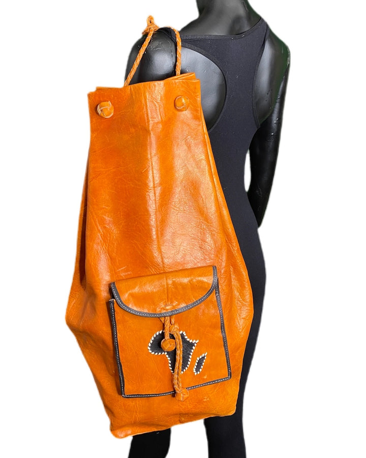 LEATHER AFRICAN SLING BAG